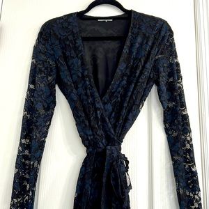 Ganni tie around the waist dress